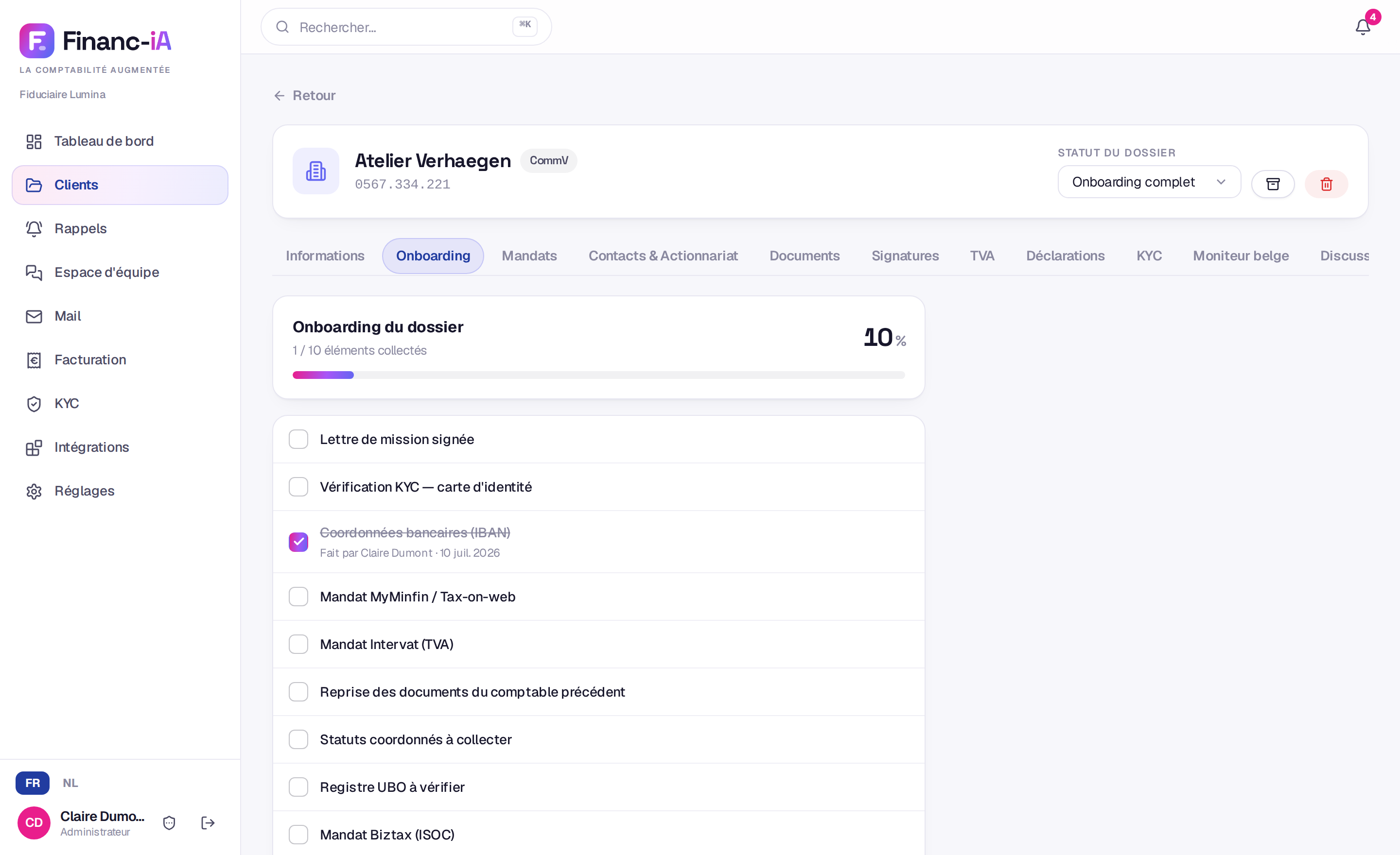 Checklist d’onboarding